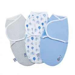 Delta Children Little Lambs Adjustable Swaddle Wrap - Size Extra Small, Fits Babies 0-3 Months/4-7 Lbs., 3-Pack