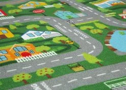 Delta Children Rugs Extra Large Road Map Activity Rug For Girls And Boys - 78-inch L X 54-inch W