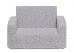 Delta Children Kids’ Chairs Cozee Flip-Out Sherpa 2-in-1 Convertible Chair To Lounger For Kids