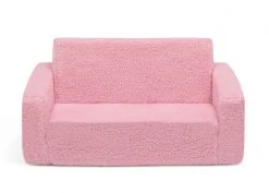 Delta Children Cozee Flip-Out Sherpa 2-in-1 Convertible Sofa To Lounger For Kids Kids’ Chairs