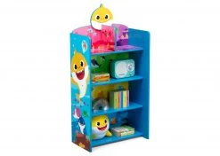 Delta Children Storage Baby Shark Wooden Playhouse 4-Shelf Bookcase For Kids 9 Delta Children Storage Baby Shark Wooden Playhouse 4-Shelf Bookcase For Kids