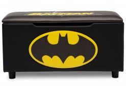 Delta Children Batman Upholstered Storage Bench For Kids Gifts