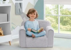 Delta Children Kids’ Chairs Cozee Sherpa And Suede Chair For Kids