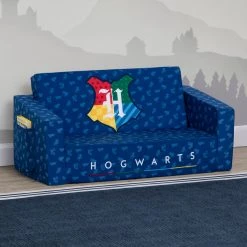 Delta Children Kids’ Chairs Harry Potter Cozee Flip-Out Sofa - 2-in-1 Convertible Sofa To Lounger For Kids