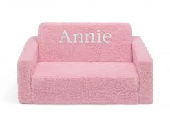 Delta Children Personalization Personalized Cozee Flip-Out Sherpa 2-in-1 Convertible Sofa To Lounger For Kids