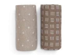Delta Children Neutral Boho Fitted Crib Sheets - 2 Pack
