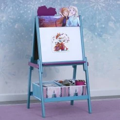 Delta Children Frozen II Wooden Double-Sided Activity Easel With Storage