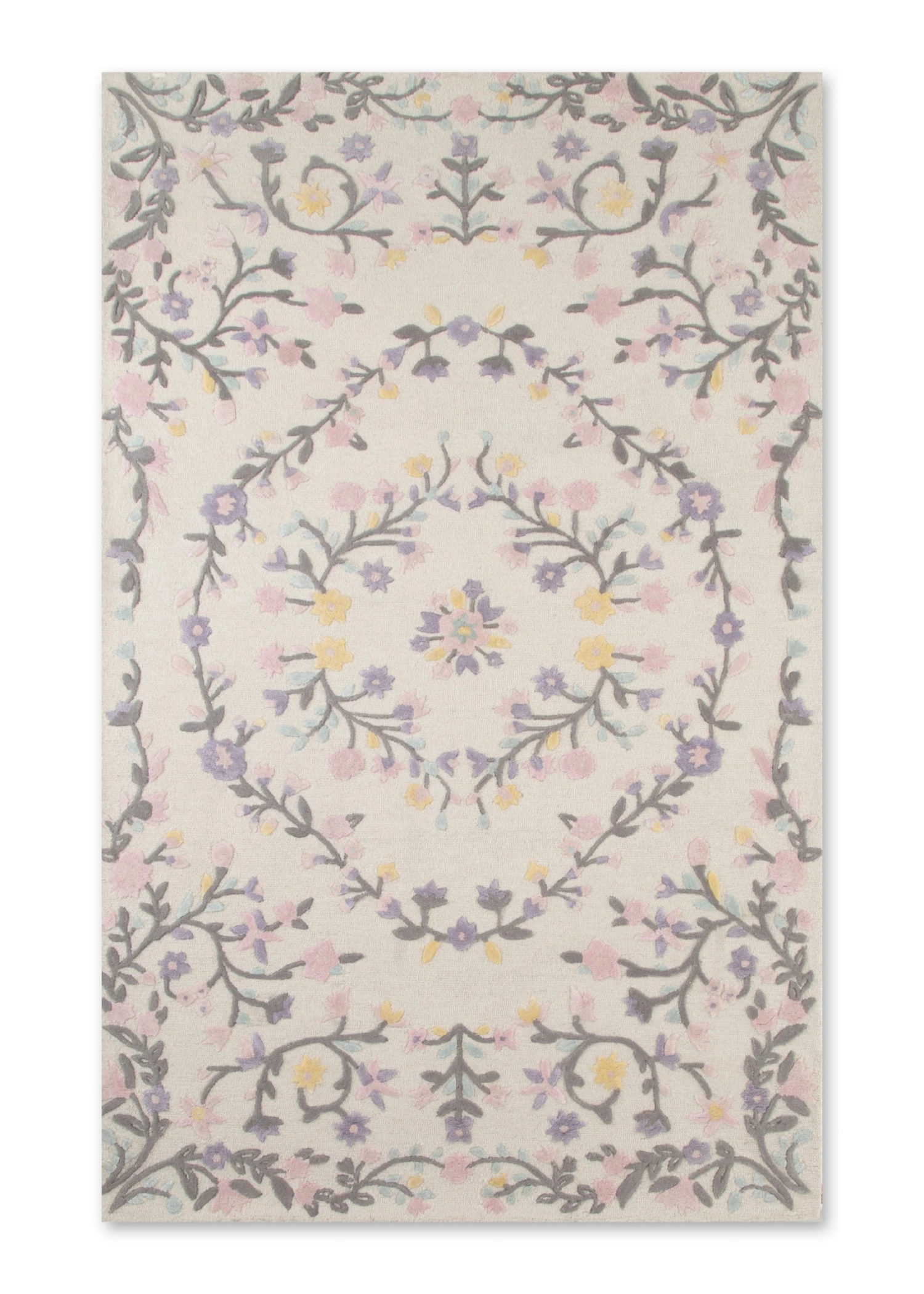 Delta Children Floral Garden Hand-Tufted Wool Blend Area Rug 5x8 What's New 5 Delta Children Floral Garden Hand-Tufted Wool Blend Area Rug 5x8 What's New