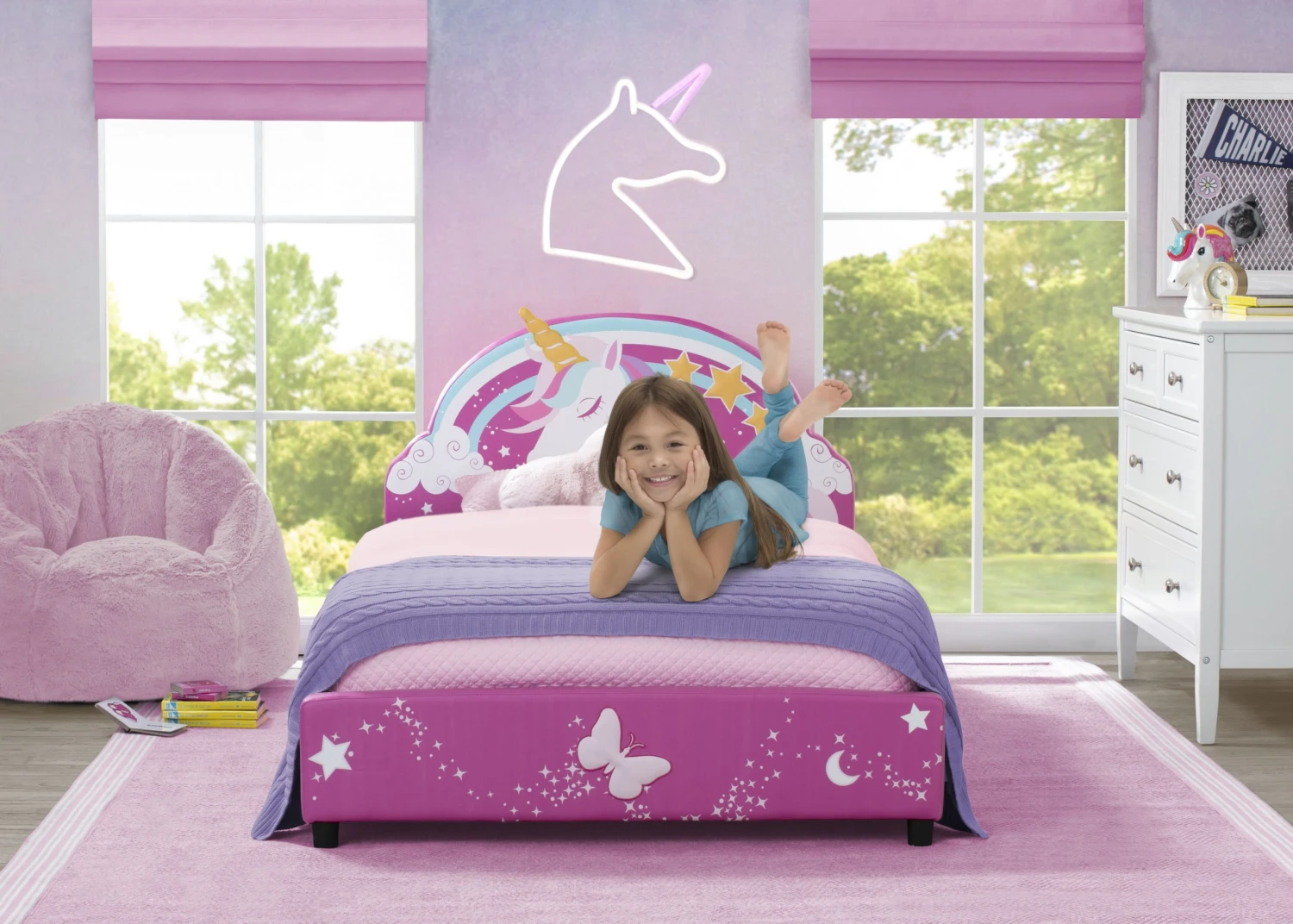 Delta Children Unicorn Upholstered Twin Bed 3 Delta Children Unicorn Upholstered Twin Bed