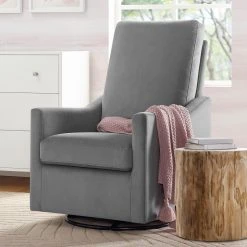 Delta Children Andie Nursery Glider Swivel Chair With LiveSmart Fabric Gliders & Rocking Chairs