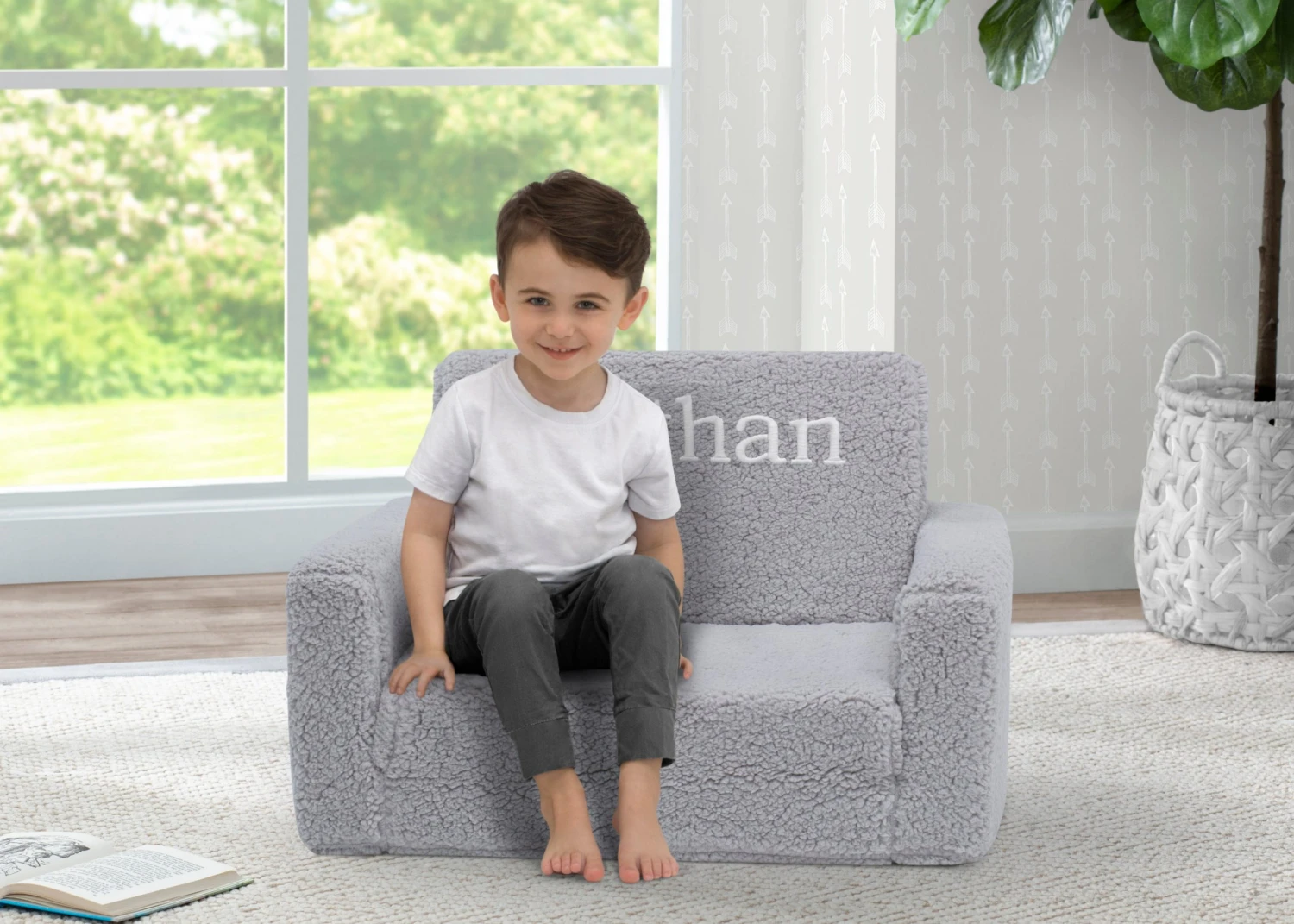 Delta Children Personalized Cozee Flip-Out Sherpa 2-in-1 Convertible Chair To Lounger For Kids 3 Delta Children Personalized Cozee Flip-Out Sherpa 2-in-1 Convertible Chair To Lounger For Kids