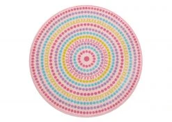 Delta Children Rugs Rainbow Dot Round Area Rug For Kids, 39-Inch