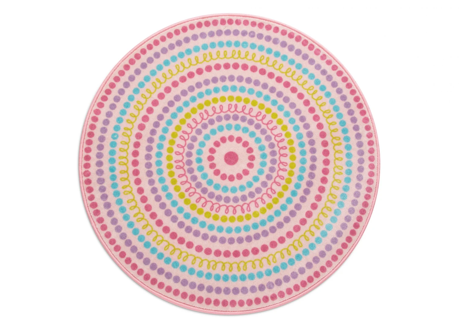 Delta Children Rugs Rainbow Dot Round Area Rug For Kids, 39-Inch 3 Delta Children Rugs Rainbow Dot Round Area Rug For Kids, 39-Inch