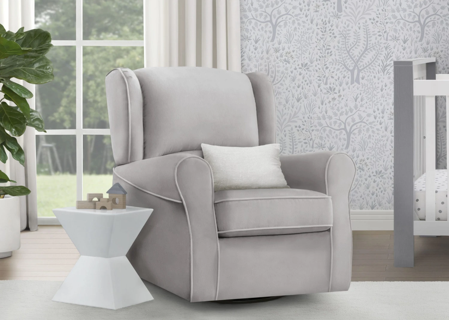 Delta Children Morgan Upholstered Glider Gliders & Rocking Chairs 3 Delta Children Morgan Upholstered Glider Gliders & Rocking Chairs