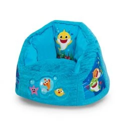 Delta Children Baby Shark Cozee Fluffy Chair, Toddler Size (for Kids Up To 6 Years Old)