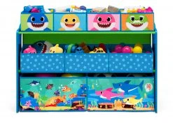 Delta Children Baby Shark Deluxe 9 Bin Design And Store Toy Organizer Storage