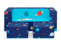 Delta Children What's New Convertible Sofa And Play Set For Kids And Toddlers – Modular Foam Couch And Flip Out Lounger With 2 Ottomans