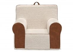 Delta Children Deluxe Cozee Sherpa And Faux Leather Chair For Kids