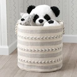 Delta Children Braided Grey Handwoven Basket