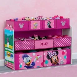 Delta Children Minnie Mouse Deluxe 9 Bin Design And Store Toy Organizer Storage