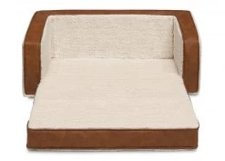 Delta Children Cozee Flip-Out Sherpa And Leather 2-in-1 Convertible Sofa To Lounger For Kids What's New