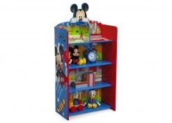Delta Children Storage Mickey Mouse Wooden Playhouse 4-Shelf Bookcase For Kids