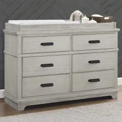 Simmons Kids Asher 6 Drawer Dresser With Changing Top Dressers & Changing Tables