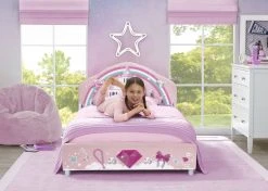 Delta Children Twin Beds & Headboards Princess Upholstered Twin Bed