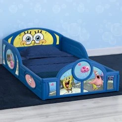 Delta Children SpongeBob SquarePants Plastic Sleep And Play Toddler Bed Toddler Beds