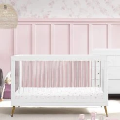 Delta Children Sloane 4-in-1 Acrylic Convertible Crib What's New