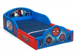 Delta Children Spider-Man Sleep And Play Toddler Bed With Built-In Guardrails Toddler Beds