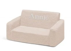 Delta Children Personalization Personalized Cozee Flip-Out Sherpa 2-in-1 Convertible Sofa To Lounger For Kids