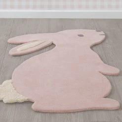 Delta Children Hand-Tufted 100% Wool Bunny Rug