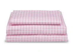 Delta Children Pink Gingham 3-Piece Twin Sheet Set