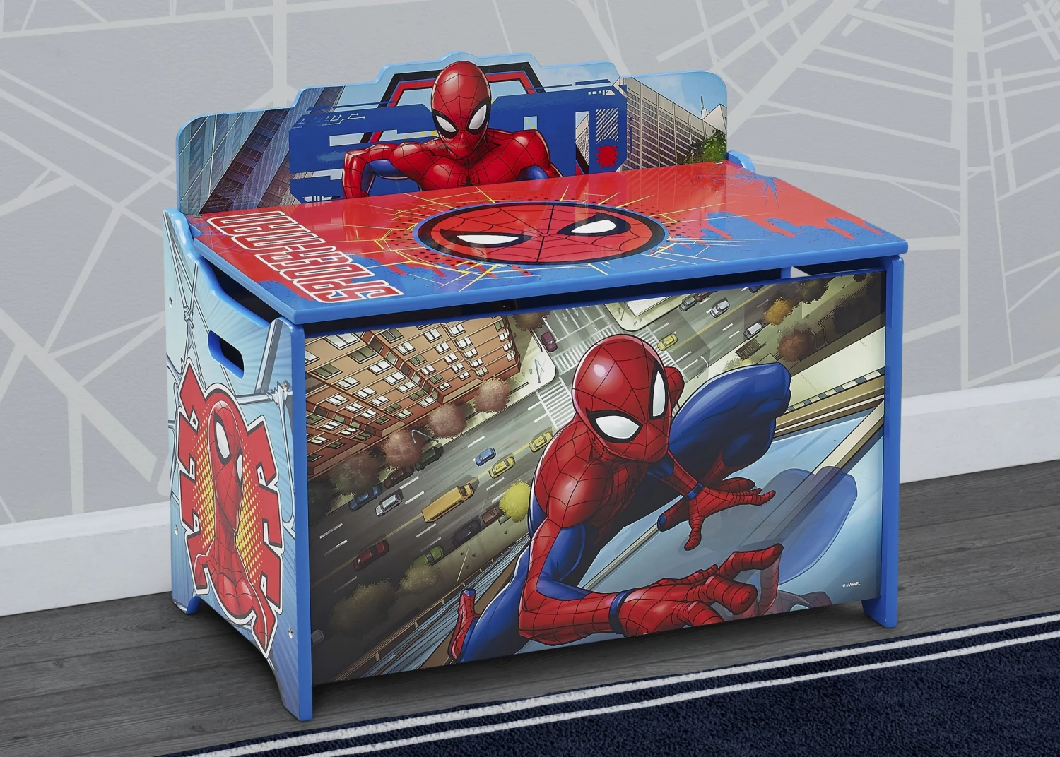 Delta Children Spider-Man Deluxe Toy Box 3 Delta Children Spider-Man Deluxe Toy Box